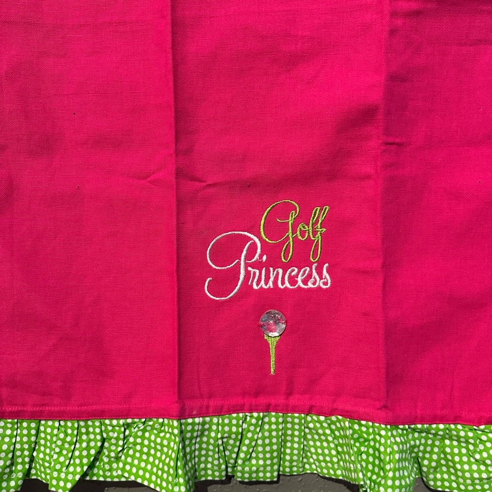 Design Design Golf Princess Tea Towel with Green Ruffle - Picture 4 of 10